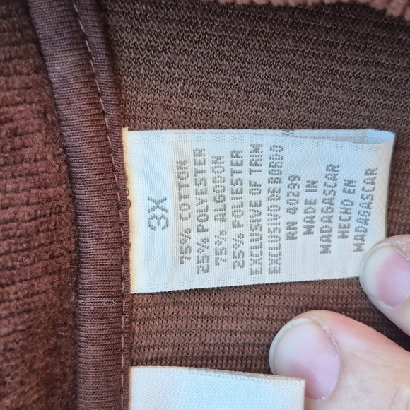 Womens 3x Brown Corduroy Zip-Up Jacket By ERIKA - Picture 5 of 9